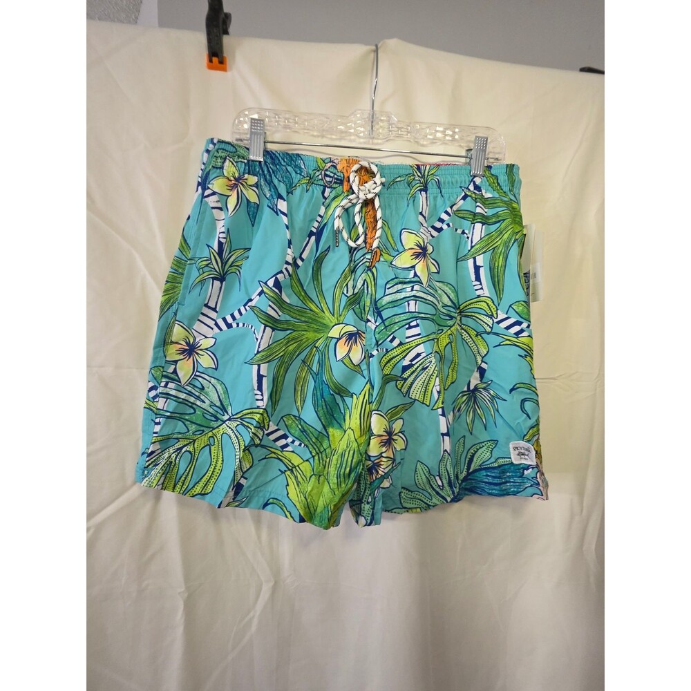 Spicy Tuna SW3134 Men's Swim Shorts Seafoam XL Floral UPF 50+ SW3134